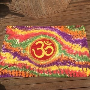 Om tie dye tapestry